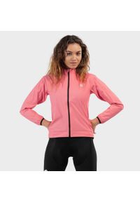 SIROKO - Kurtka przeciwdeszczowa rowerowa damska J2 Fauniera Koral. Kolor: pomarańczowy, wielokolorowy, różowy. Materiał: nylon