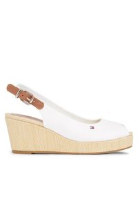 TOMMY HILFIGER - Tommy Hilfiger Espadryle Iconic Elba Sling Back Wedge FW0FW04788 Écru #1