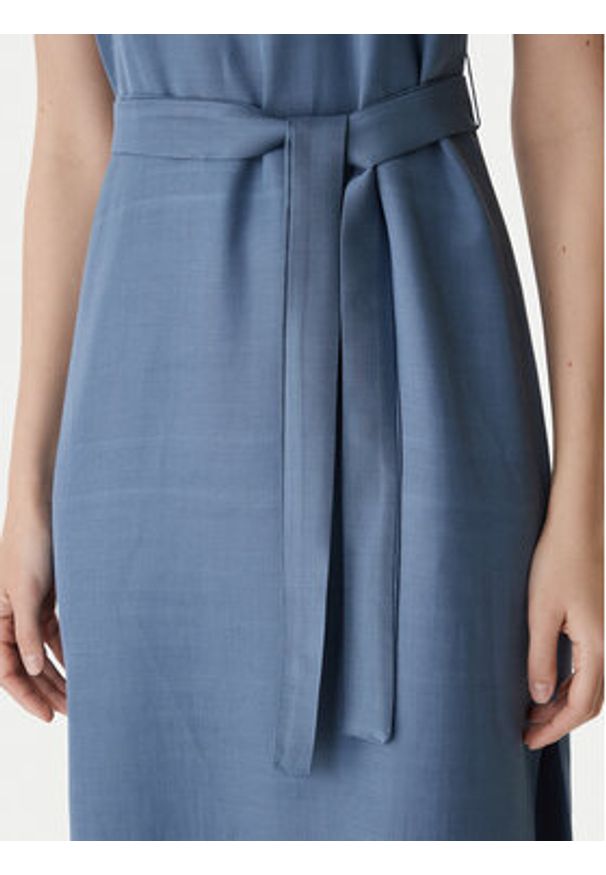 Marella Sukienka letnia Acerbi 2615221091 Granatowy Regular Fit. Kolor: niebieski. Materiał: wiskoza. Sezon: lato