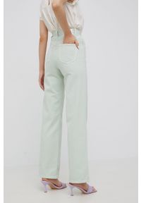 Pieces jeansy damskie high waist. Stan: podwyższony. Kolor: zielony #4