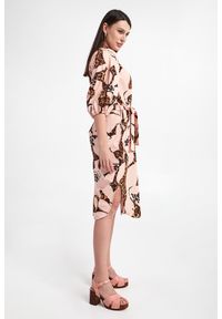 Twinset Milano - Sukienka TWINSET ACTITUDE. Materiał: bawełna. Wzór: nadruk, motyw zwierzęcy, aplikacja. Styl: klasyczny. Długość: mini #4