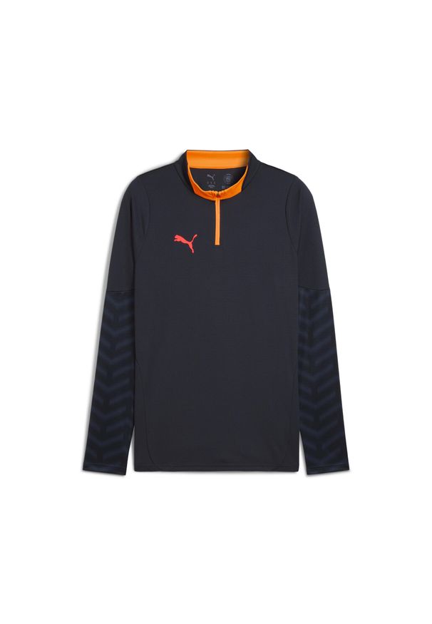 Puma - Męska bluza piłkarska individualCUP z zamkiem 1/4 PUMA. Kolor: niebieski, wielokolorowy, żółty, pomarańczowy, czerwony. Sport: piłka nożna