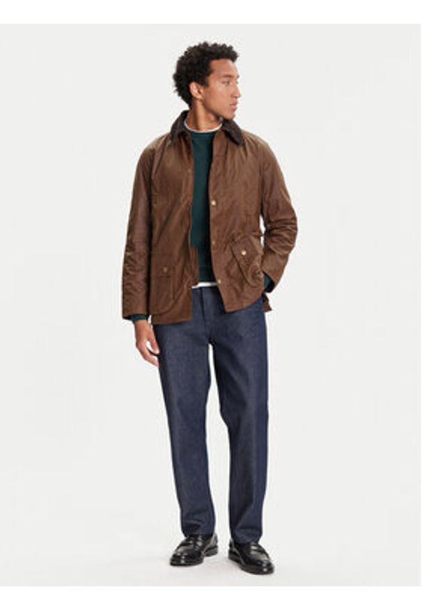 Barbour Kurtka przejściowa Ashby MWX0339BR31 Brązowy Regular Fit. Kolor: brązowy. Materiał: bawełna