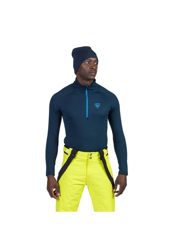 Bluza męska Rossignol Blackside Fleece Hz. Kolor: niebieski. Sezon: zima. Sport: narciarstwo