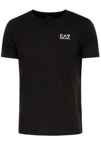 EA7 Emporio Armani T-Shirt 8NPT51 PJM9Z 1200 Czarny Regular Fit. Kolor: czarny. Materiał: bawełna