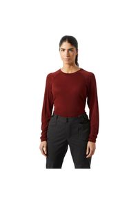Damska koszulka z długim rękawem Helly Hansen Durawool. Kolor: czerwony. Materiał: wełna. Długość rękawa: długi rękaw. Długość: długie. Sport: turystyka piesza #1