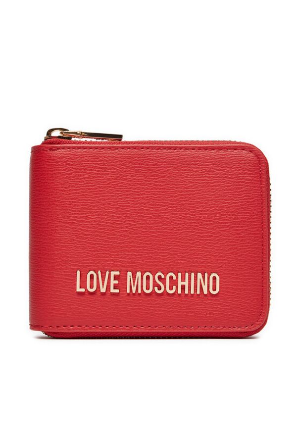 Love Moschino - LOVE MOSCHINO Portfel damski JC5639PP0LLD0500 Czerwony. Kolor: czerwony. Materiał: skóra