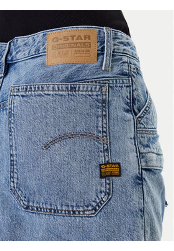 G-Star RAW - G-Star Raw Spódnica jeansowa D27703-D536 Niebieski Regular Fit. Kolor: niebieski. Materiał: bawełna