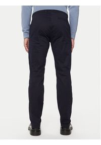 Calvin Klein Chinosy K10K113429 Granatowy Slim Fit. Kolor: niebieski. Materiał: bawełna