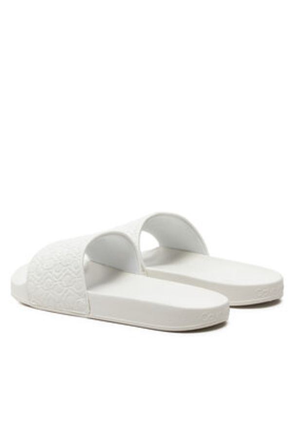 Calvin Klein Klapki Slide Saff Mono HW0HW02106 Biały. Kolor: biały. Materiał: skóra