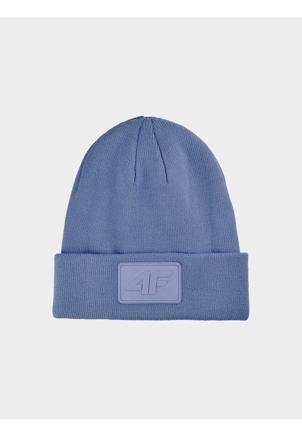 4f - Czapka beanie uniseks - granatowa. Kolor: niebieski. Materiał: materiał, syntetyk. Sezon: zima. Styl: sportowy, klasyczny