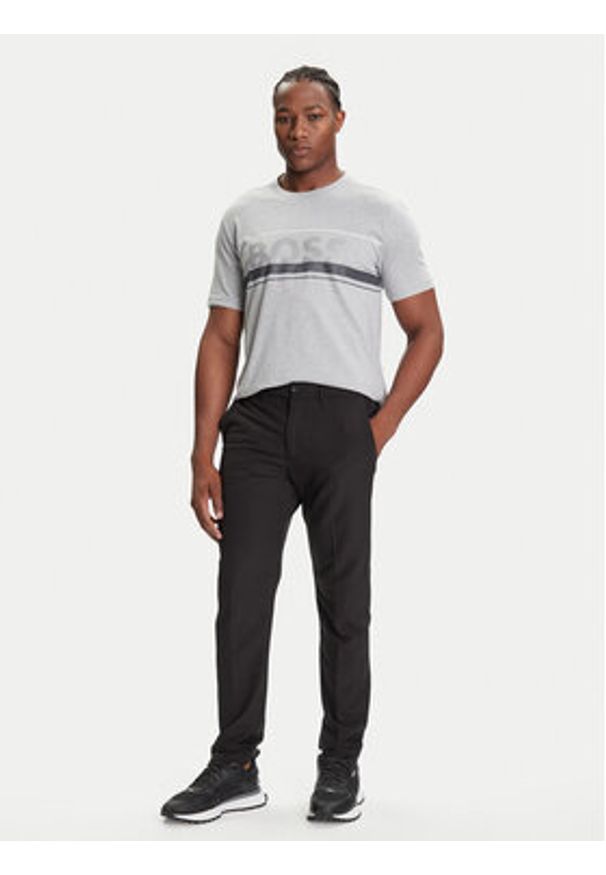 BOSS T-Shirt Iconic Zone 50550113 Szary Regular Fit. Kolor: szary. Materiał: bawełna