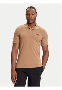 EA7 Emporio Armani Polo 8NPF14 PJVQZ U6171 Beżowy Regular Fit. Typ kołnierza: polo. Kolor: beżowy. Materiał: bawełna