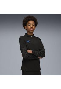 Puma - Młodzieżowa bluza piłkarska individualCUP z zamkiem 1/4 PUMA. Kolor: niebieski, czarny, biały, wielokolorowy. Sport: piłka nożna