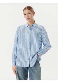 Vero Moda Koszula Linn 10305085 Niebieski Relaxed Fit. Kolor: niebieski. Materiał: len #1