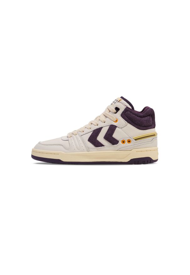 Trenerzy Hummel. Kolor: biały. Materiał: skóra, zamsz