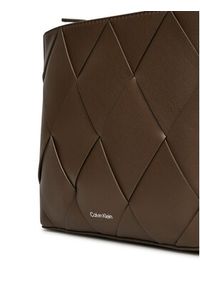 Calvin Klein Torebka Ck Woven Square Crossbody K60K612991 Brązowy. Kolor: brązowy. Materiał: skórzane #3