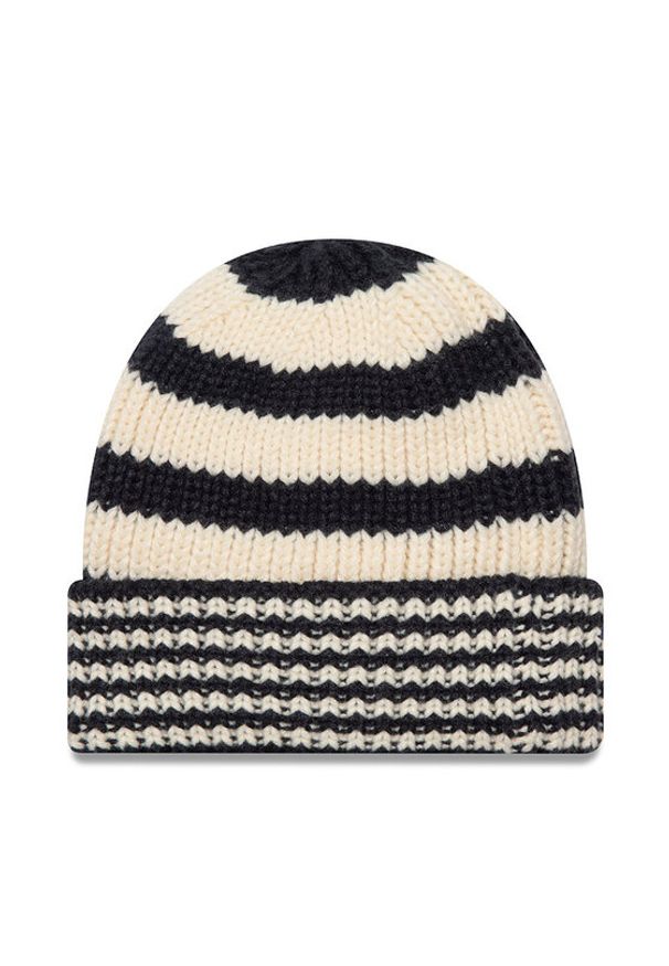 New Era Czapka Ne Stripe Knit Bean 60565460 Czarny. Kolor: czarny. Materiał: materiał