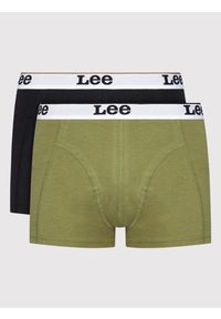 Lee - LEE 2-PACK TRUNK MĘSKIE BOKSERKI BLACK/GREEN LP03CKWU