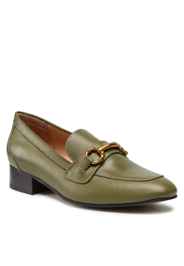 Gino Rossi - Lordsy GINO ROSSI - 81200 Green. Kolor: zielony. Materiał: skóra