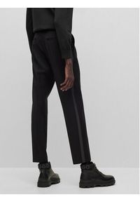 Hugo Spodnie materiałowe 50483152 Czarny Extra Slim Fit. Kolor: czarny. Materiał: materiał