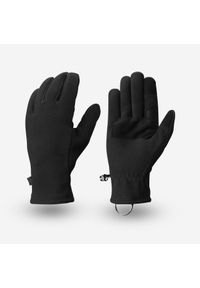 FORCLAZ - Rękawiczki trekkingowe dla dorosłych Forclaz MT500 polarowe. Kolor: czarny, szary, wielokolorowy. Materiał: poliester, poliamid, materiał