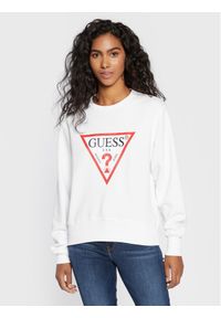 Guess Bluza Original W2YQ16 KBA10 Biały Regular Fit. Kolor: biały. Materiał: bawełna