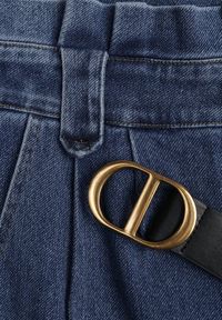 Renee - Granatowe Jeansy Mom Fit z Paskiem Astera. Stan: podwyższony. Kolor: niebieski. Styl: elegancki #7