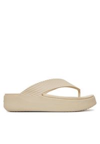Crocs Japonki Getaway Groove Platform Flip 210700 Beżowy. Kolor: beżowy. Obcas: na platformie