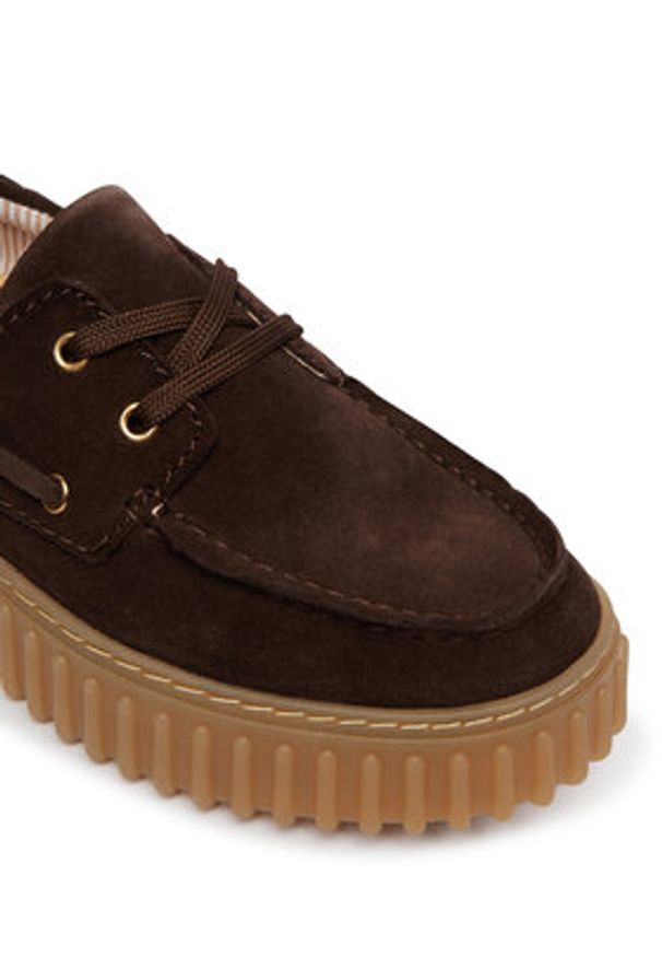 Clarks Półbuty Torhill Boat 26186647 Brązowy. Kolor: brązowy. Materiał: skóra, zamsz
