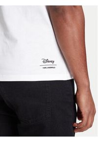 Karl Lagerfeld - KARL LAGERFELD T-Shirt 755099 553270 Biały Regular Fit. Typ kołnierza: dekolt w karo. Kolor: biały. Materiał: bawełna #2