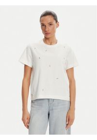Vero Moda T-Shirt 10325318 Biały Regular Fit. Kolor: biały. Materiał: bawełna
