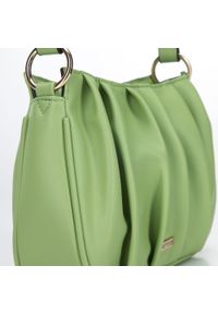 Wittchen - Damska torebka z marszczonej ekoskóry zielona. Kolor: zielony. Wzór: haft. Sezon: lato. Dodatki: z haftem. Materiał: skórzane. Rozmiar: małe. Rodzaj torebki: na ramię #6