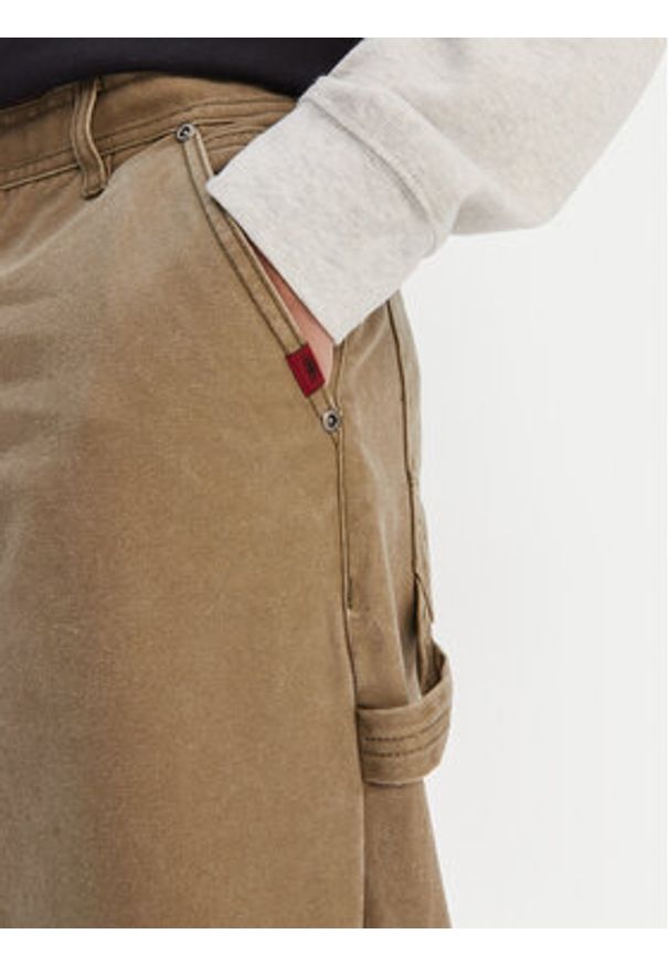 Quiksilver Jeansy Mercury Straight Out EQYNP03325 Beżowy Wide Leg. Kolor: beżowy