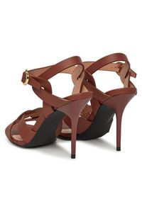 Love Moschino - LOVE MOSCHINO Sandały JA16069G1MIA0201 Brązowy. Kolor: brązowy. Materiał: skóra #6