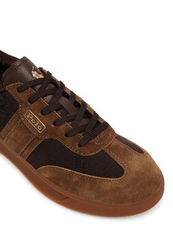 Polo Ralph Lauren Sneakersy 804P04919001 Brązowy. Kolor: brązowy. Materiał: skóra, zamsz
