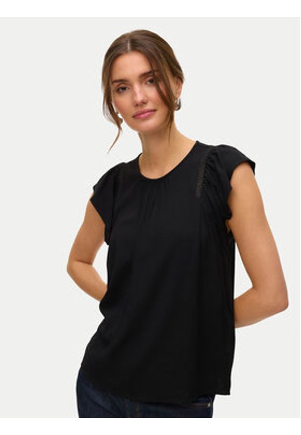 Vero Moda Bluzka Bella 10325248 Czarny Standard Fit. Kolor: czarny. Materiał: wiskoza
