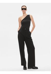 Calvin Klein Top K20K206267 Czarny Slim Fit. Kolor: czarny. Materiał: bawełna