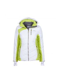 PEAK MOUNTAIN - Damska kurtka narciarska Peak Mountain Acilorg. Kolor: żółty, biały, wielokolorowy. Sezon: zima. Sport: narciarstwo #1