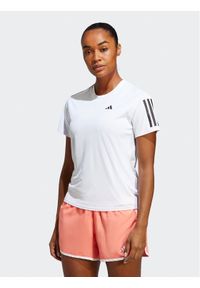 Adidas - Koszulka techniczna adidas. Kolor: biały. Sport: bieganie