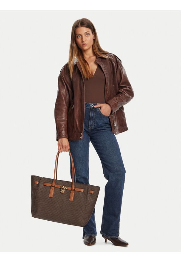 MICHAEL Michael Kors Torebka 30F5GNXT3B Brązowy. Kolor: brązowy. Materiał: skórzane