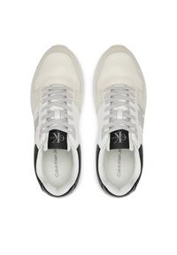 Calvin Klein Jeans Sneakersy Retro Tennis Laceup Nbs Lth Mix YM0YM00745 Biały. Kolor: biały #7