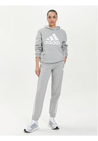 Adidas - adidas Bluza Essentials Logo IM0215 Szary Loose Fit. Kolor: szary. Materiał: bawełna