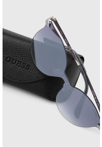 Guess okulary przeciwsłoneczne damskie kolor srebrny. Kolor: srebrny. Wzór: geometria #5