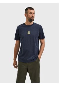 Selected Homme T-Shirt Armin 16085666 Granatowy Slim Fit. Kolor: niebieski. Materiał: bawełna