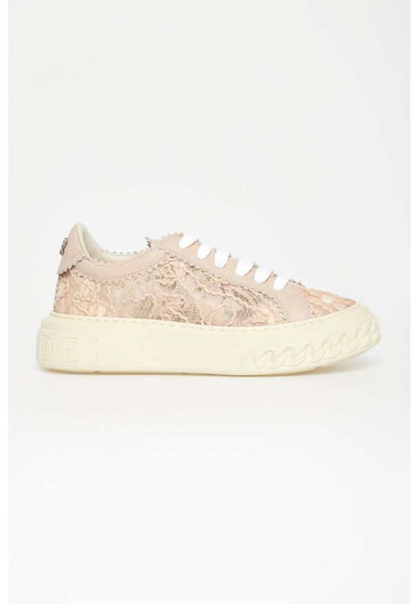 Casadei - Sneakersy damskie skórzane CASADEI. Materiał: skóra