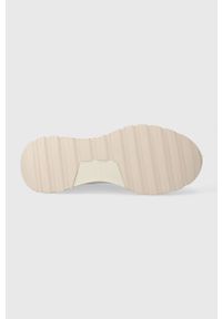 Calvin Klein sneakersy 2 PIECE SOLE RUNNER LACE UP kolor biały HW0HW01640. Nosek buta: okrągły. Zapięcie: sznurówki. Kolor: biały. Materiał: guma, poliester. Obcas: na platformie #3