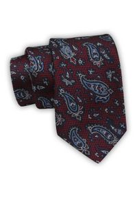 Krawat Alties (7 cm) - Bordo, Wzory Paisley. Kolor: czerwony. Materiał: tkanina. Wzór: paisley. Styl: elegancki, wizytowy #1
