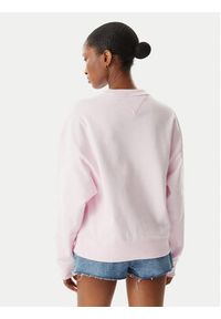 Tommy Jeans Bluza Wavy Flag DW0DW22742 Różowy jasny Boxy Fit. Kolor: różowy. Materiał: bawełna #2