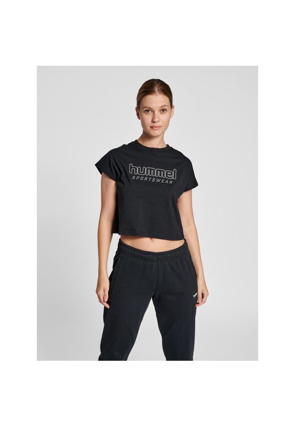 Damski crop top Hummel Legacy June. Kolor: czarny